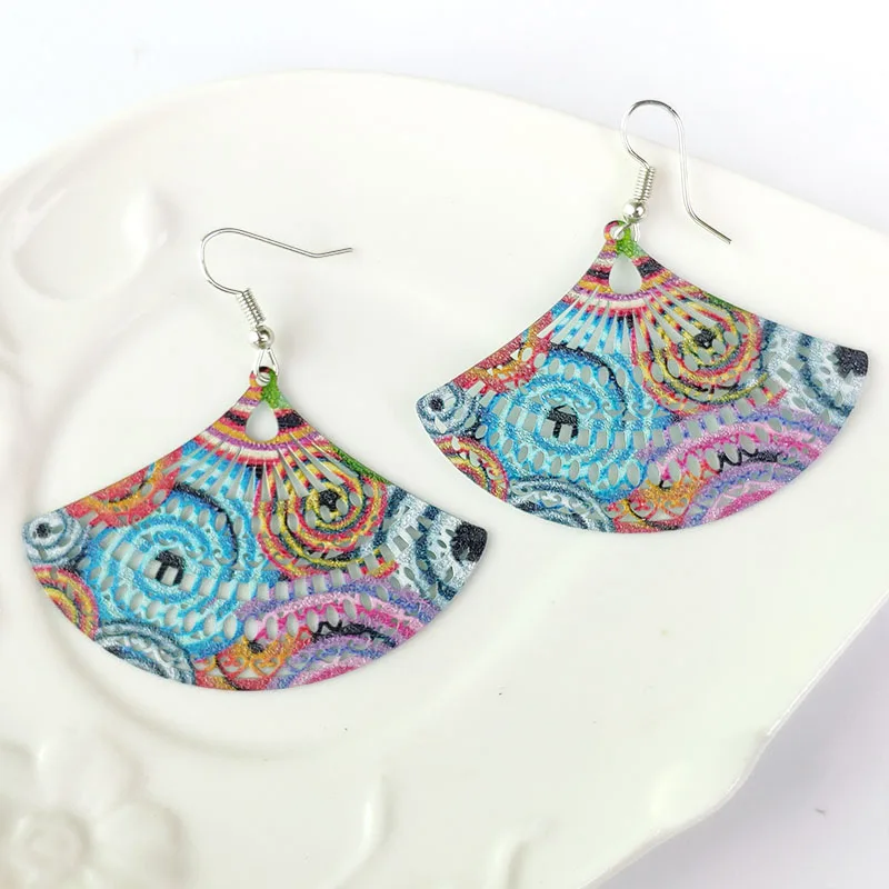 Цветные Серьги-бабочки для женщин медный Павлин перо подвеска висячие серьги