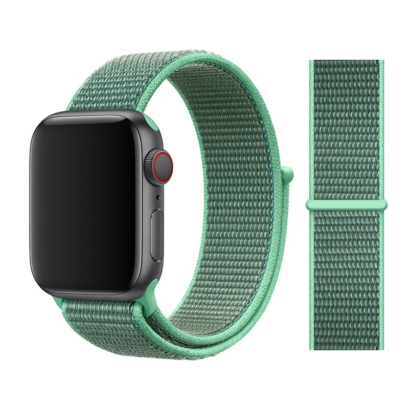 Spearmint Спортивная петля для Apple watch Band 4 5 correa iwatch 3 2 1 42 мм 38 мм 44 мм 40 мм Apple watch ремешок браслет pulseira аксессуары - Цвет ремешка: Spearmint