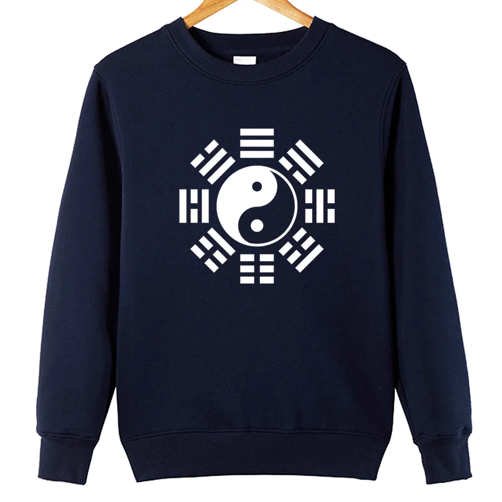 Свитшот для мальчиков пуловер флисовый DHARMA LOST Swan Tai Chi Ба гуа Yin Yang ji одежда пары