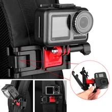 For Gopro 8/7/6/5 DJI Osmo Action/Pocket Sports Camera Universal Backpack Clamp Action Camera Bag Clip Mount Holder Accessories