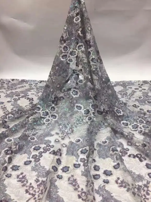 

New Arrival French Lace Fabric ZH-18686 Embroidery African Tulle Laces Fashion Nigerian lace