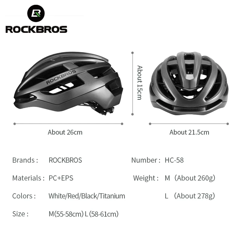 ROCKBROS Bicycle Helmets Road MTB Bike Helmet Ultralight Intergrally-molded Riding Helmet Sport Safety Cap Cycling Helmets