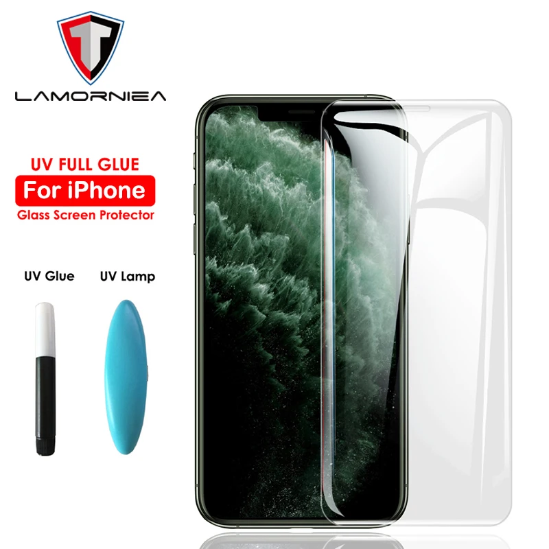 Защитная пленка для iPhone X XS Max XR закаленное стекло с нанопокрытием жидкое УФ 11 Pro 7 8