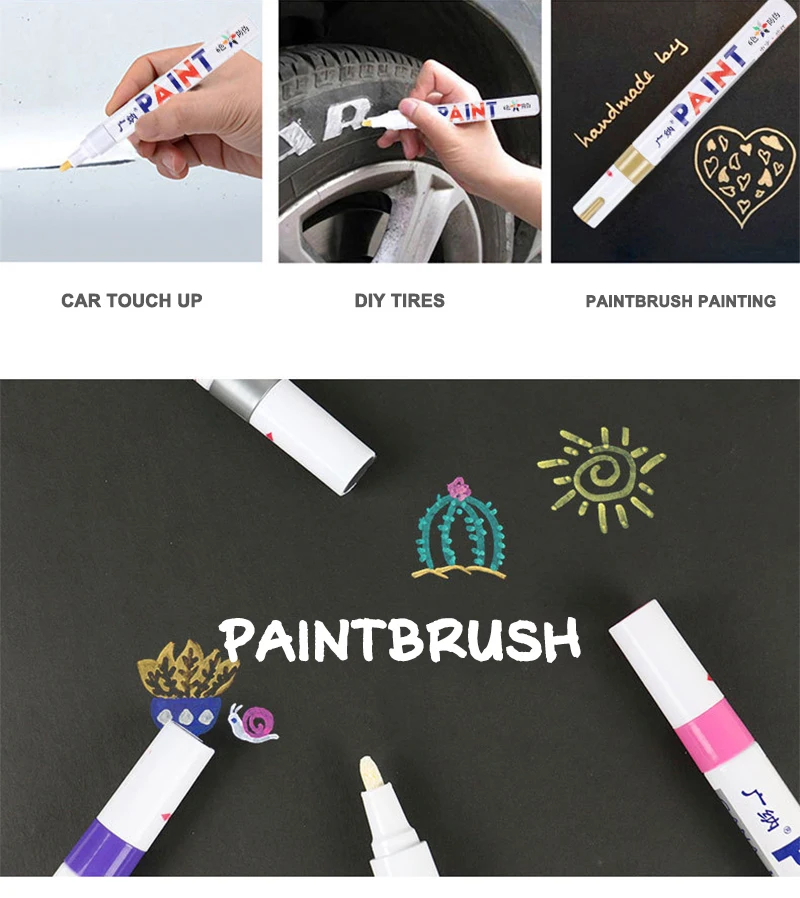 Ручка резиновая Водонепроницаемая Для маркер с перманентной краской 12 цветов 1