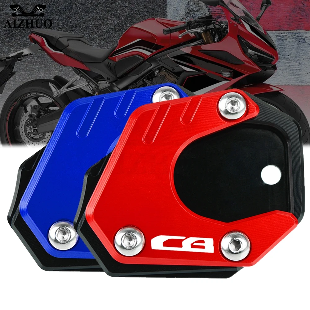 

CB логотип мотоцикла CNC ножка боковая подставка удлинитель опорная пластина для HONDA CB650R CB500F CB500X CB125R CB300R CB400X 2021 2020