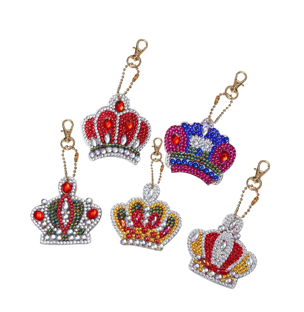 QC015 1-6 шт DIY бриллиантовый брелок специальная форма полный Алмазный Рисунок брелок для ключей Вышивка крестом женская сумка брелок для ключей - Цвет: QC015