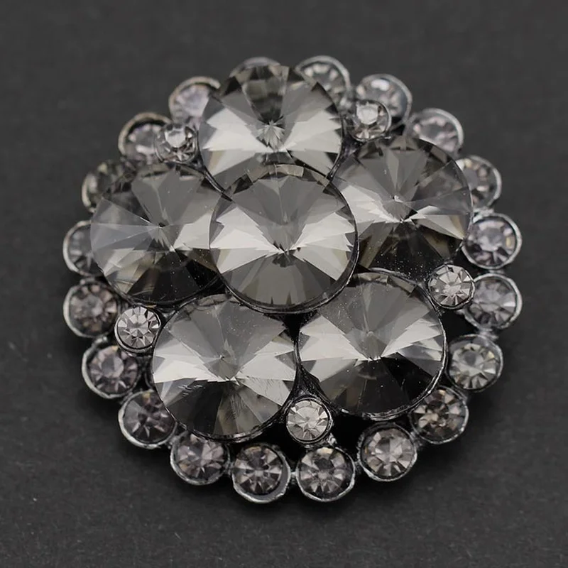 

5pcs Multicolor Crystal Diamond Button Cashmere Mink Fur Coat Duckbill Button Decoration Accessories Button