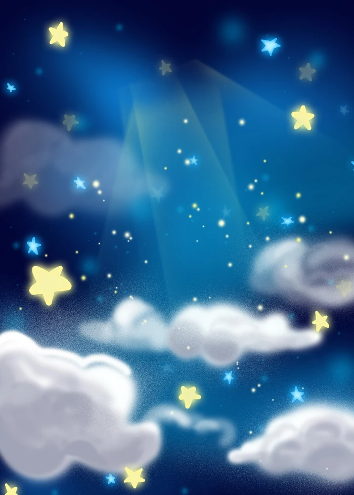 

Photography Backdrops Happy Birthday Party Gold Star Blue Sky Cloud Poster Baby Portrait Family Shoot photo Background