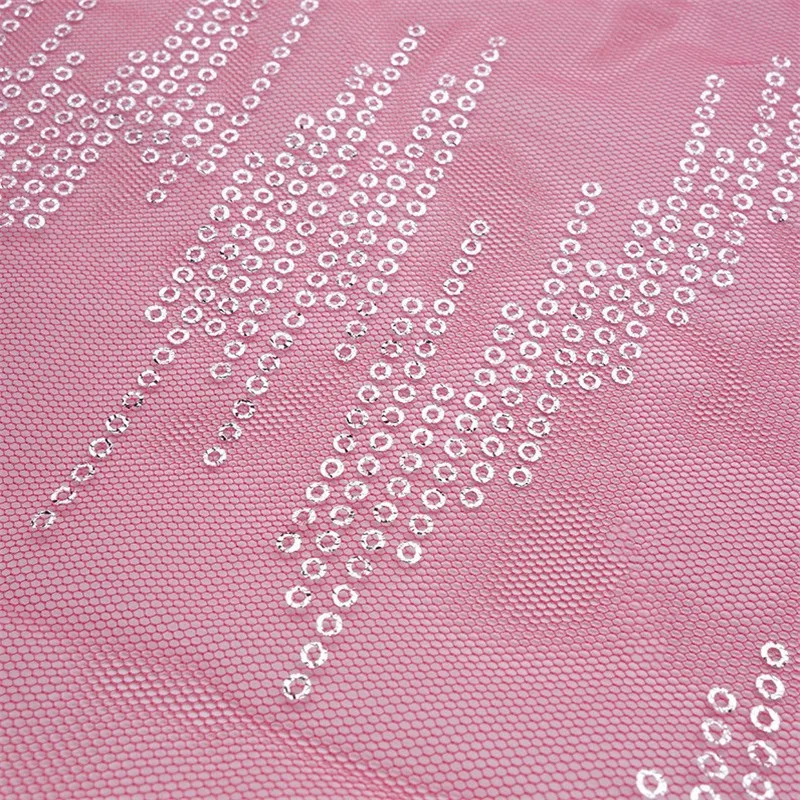 Бронзирующая Серебристая круглая блестящая ткань 1 метр рукоделие детское