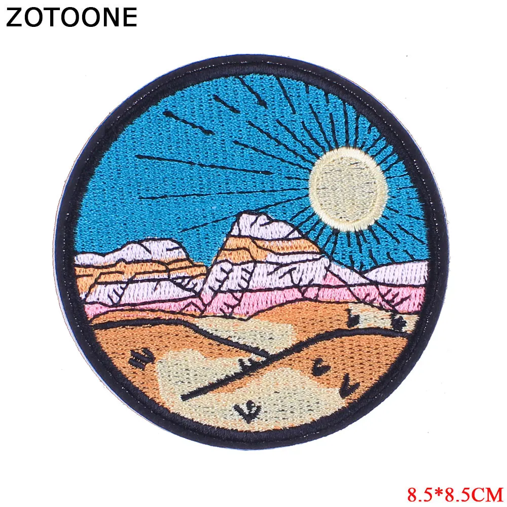 ZOTOONE гладить на круглая нашивка для oдeждa джинсoвыe знак пришиван одежде вышитые