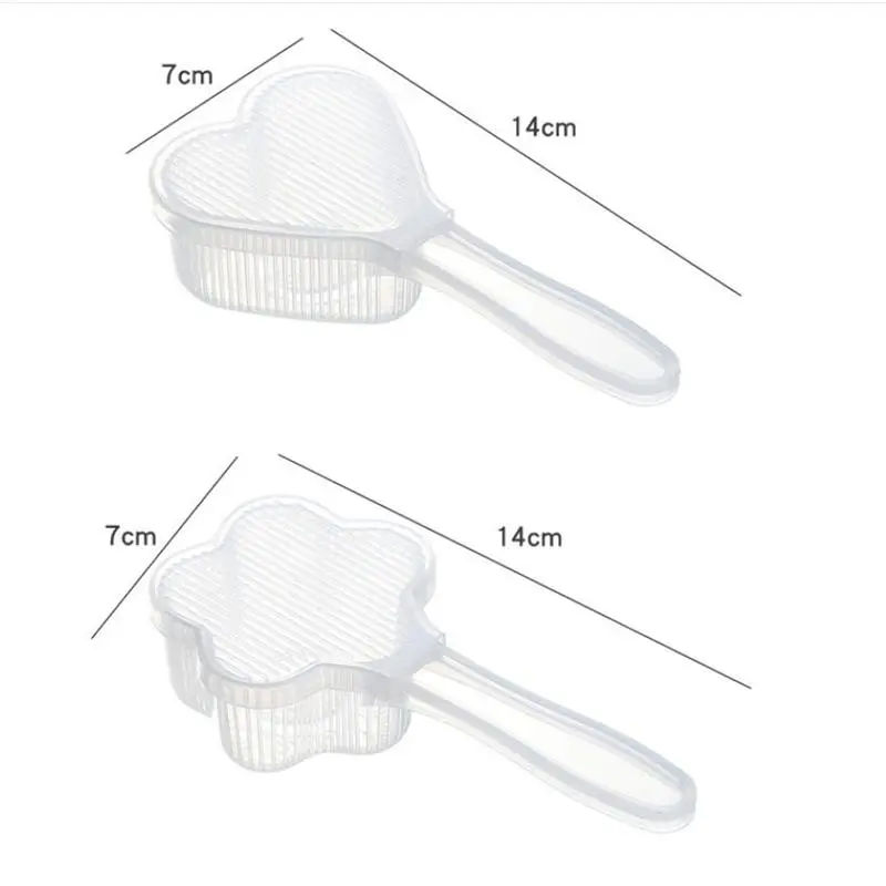 

1 Set 2Pcs Heart Plum Blossom Shape Sushi Molds Baby Food Tools (Transparent)