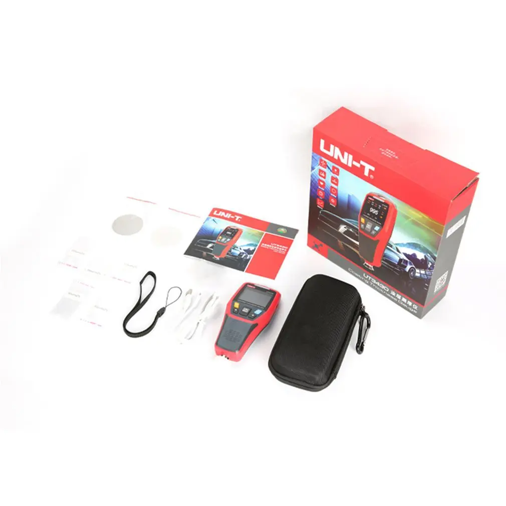 

UNI-T UT343D Coating Thickness Gauge Automobile Paint Film Thickness Tester Measuring FE/NFE Paint Tool USB Data Storage
