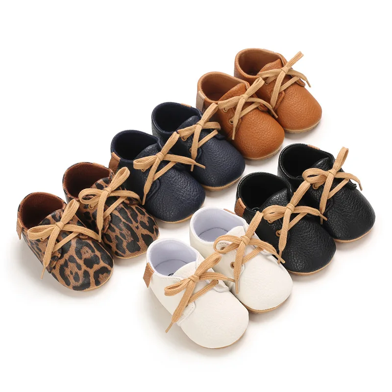 

Casual Comfor Cotton Sole Anti-slip PU Leather First Walkers Canvas Sports Sneakers Moccasins Footwear Shoes 0-1 Year Old Toddle