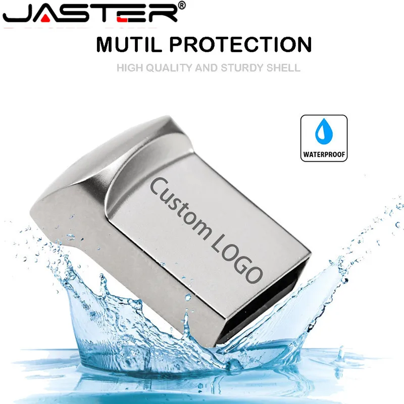 JASTER Silver Metal Mini Portable USB Super Micro Pen Drive 128GB 32GB 16GB 8GB 4GB Black Waterproof External Storage | Компьютеры и