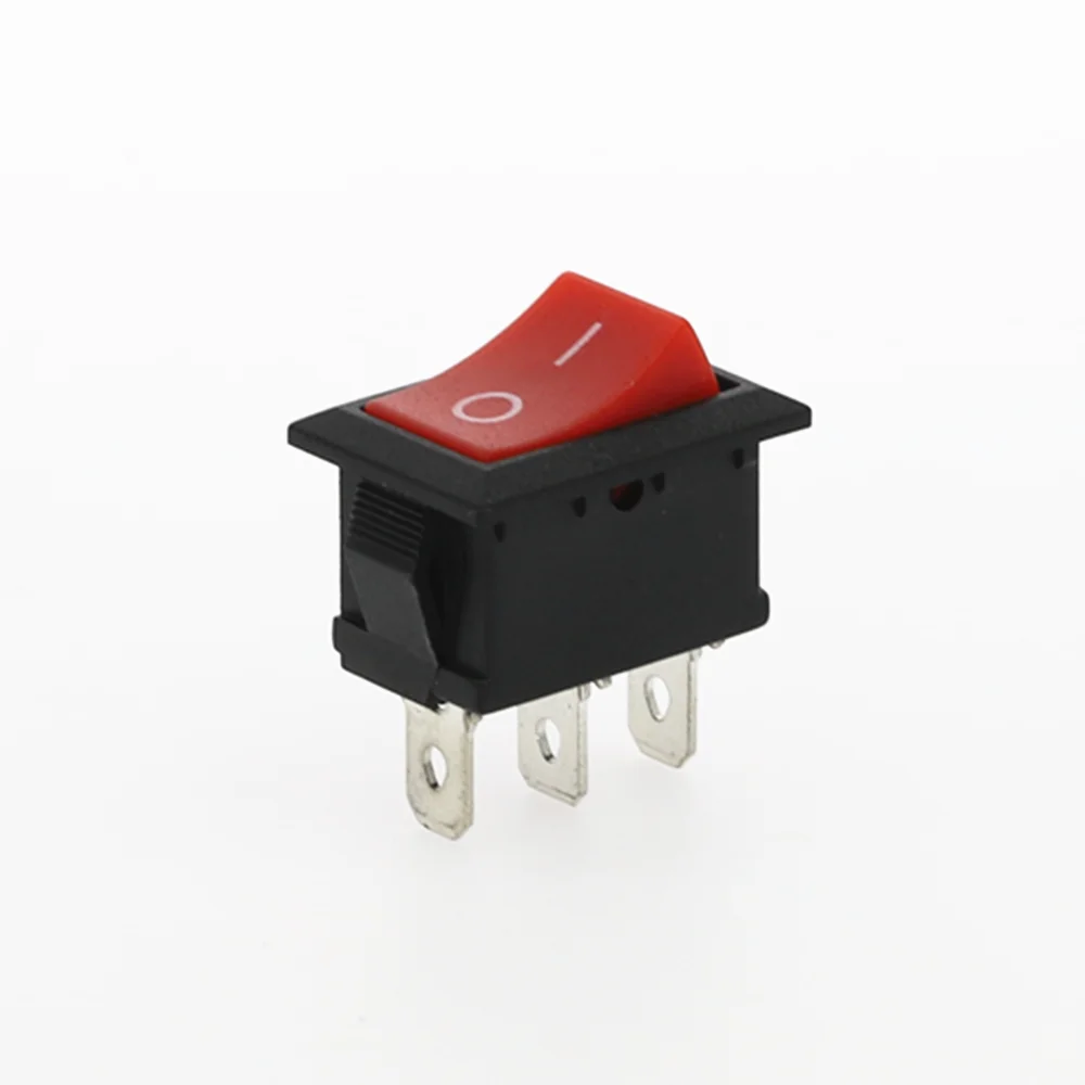 RED 2D3P 5 шт. KCD1 3Pin лодка автомобиля кулисный переключатель 6A/10A 250 V/125 V AC красный желтый зеленый синий черный кнопка Лучшая цена KCD1 - Цвет: RED 2D3P