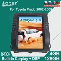 tesla style for toyota prado 2002 2009 android car radio player gps navigation auto stereo multimedia video headunit dsp carplay