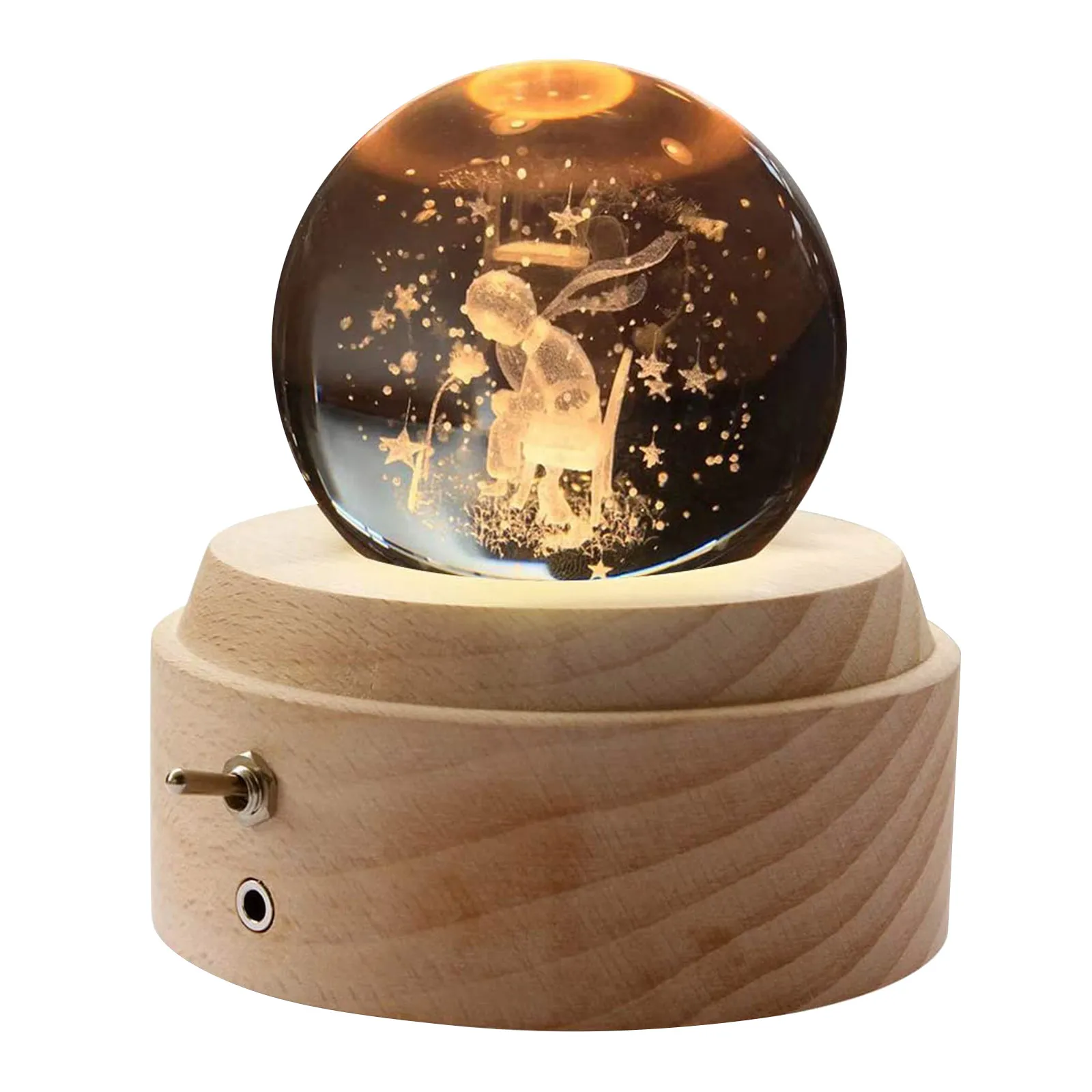 

Rotating Music Ornaments Female Birthday Gift Projector Gift For Valentine's Day Luminous Flashing Light Luminous Figurines