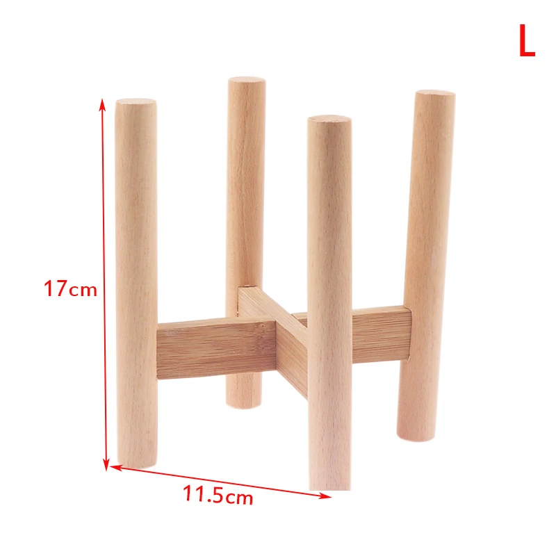 

1PC Wood Planter Pot Trays Flower Pot Rack Strong Free Standing Bonsai Holder