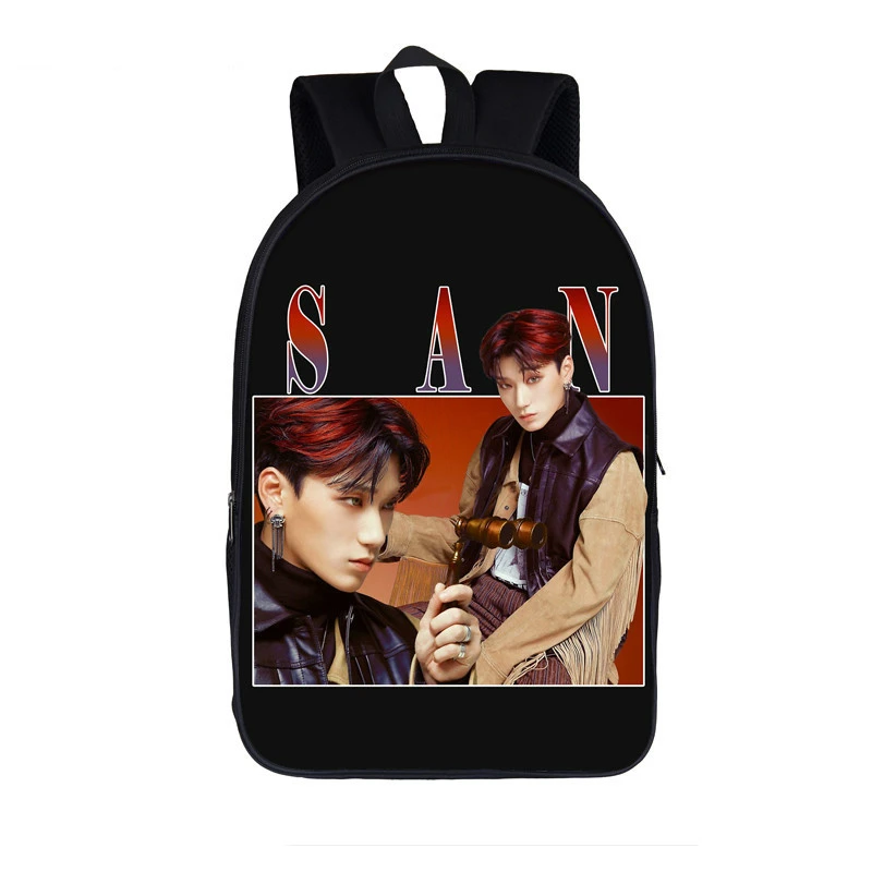 KPOP Ateez 3D студенческий рюкзак Холщовая Сумка для колледжа рюкзак женская сумка вентиляторы ответ на помощь - Цвет: 3
