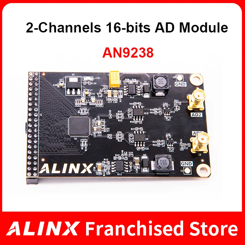 ALINX AN9238: Dual Channel 12-bits AD Module for FPGA Board 65MSPS 10MV