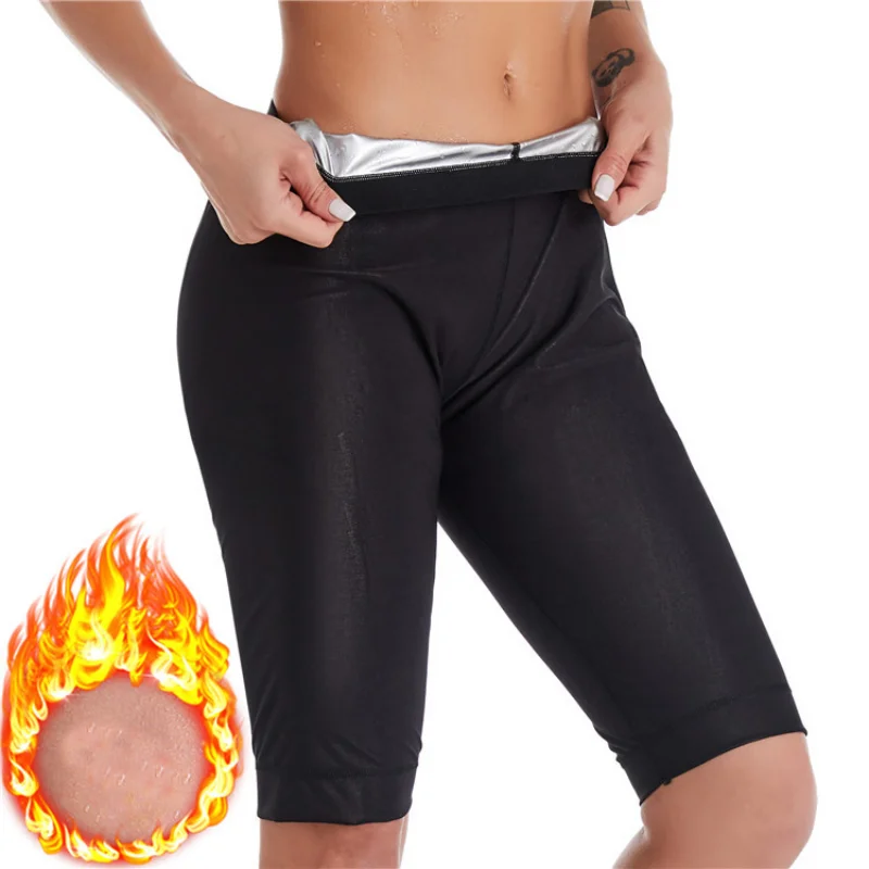 

2021 BU Sweat Sauna Suits Body Shaper Slimming Pants Waist Trainer Tummy Control Panties Fitness Leggings Workout Shapewear