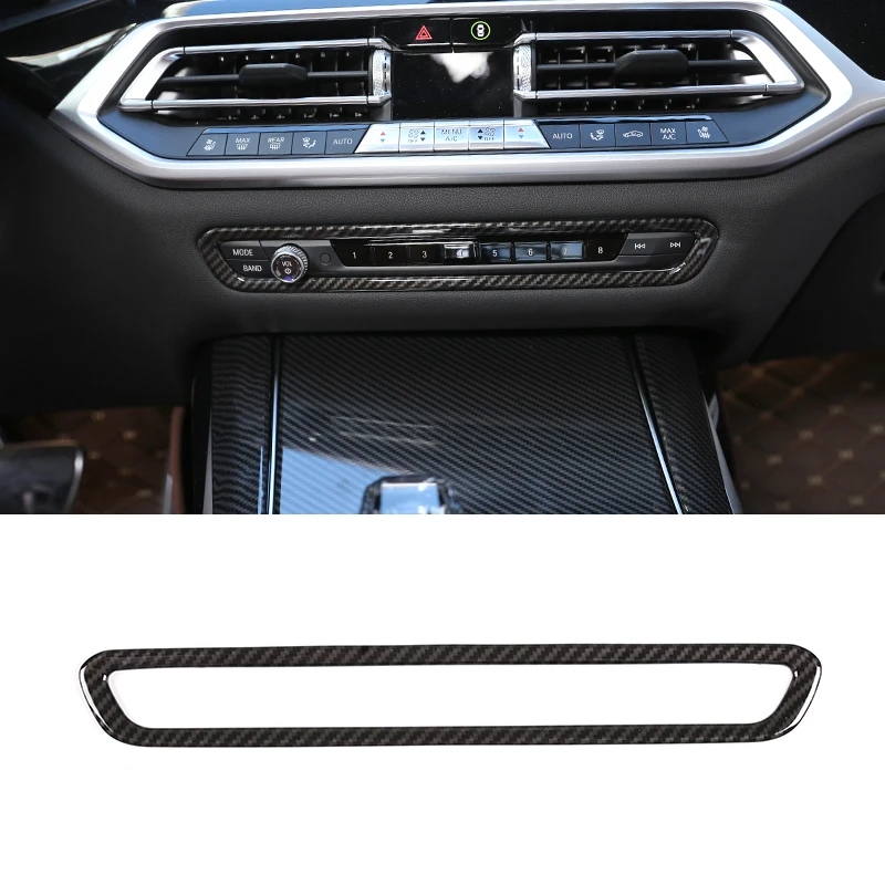 

Car Inner Center Console Volume Button Decoration Frame Cover Carbon Fiber ABS For BMW X5 G05 X7 G07 2019-2020 Auto Accessories