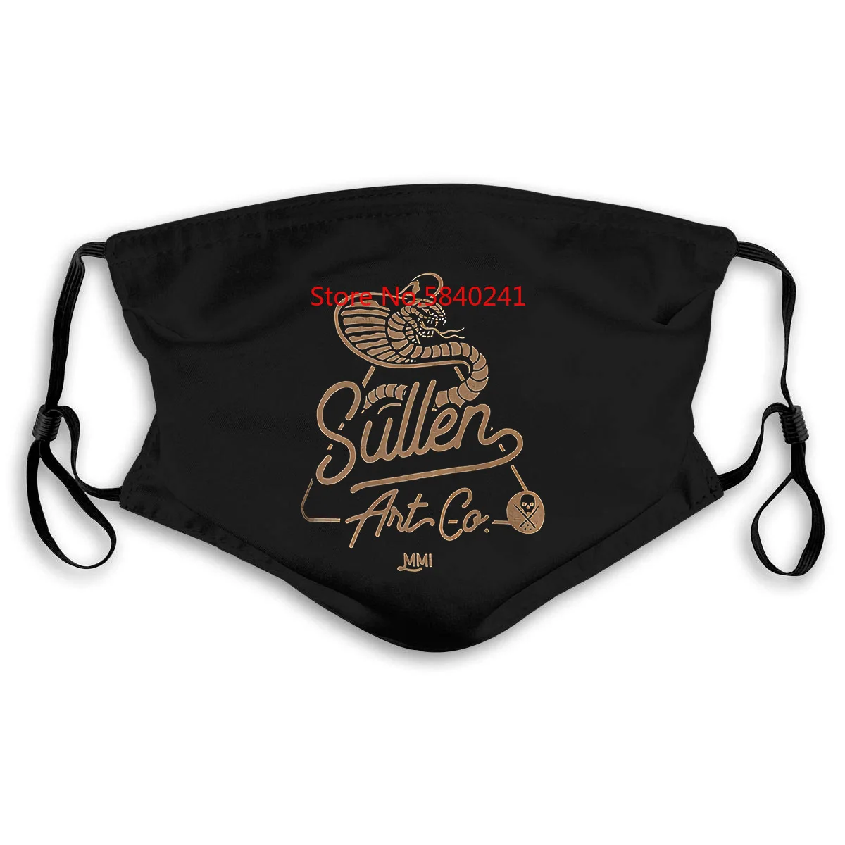 Sullen Men's Krest Black Tattoo Hip-Hop Clothi Funny Print Men Mask women kid's PM2.5 | Аксессуары для одежды