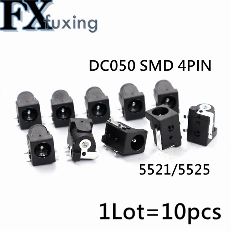 Разъем питания постоянного тока SMD DC-005 DC-050 10 шт. разъем DC005 5 5*2 1 мм 2 1/5 5x2 круглый