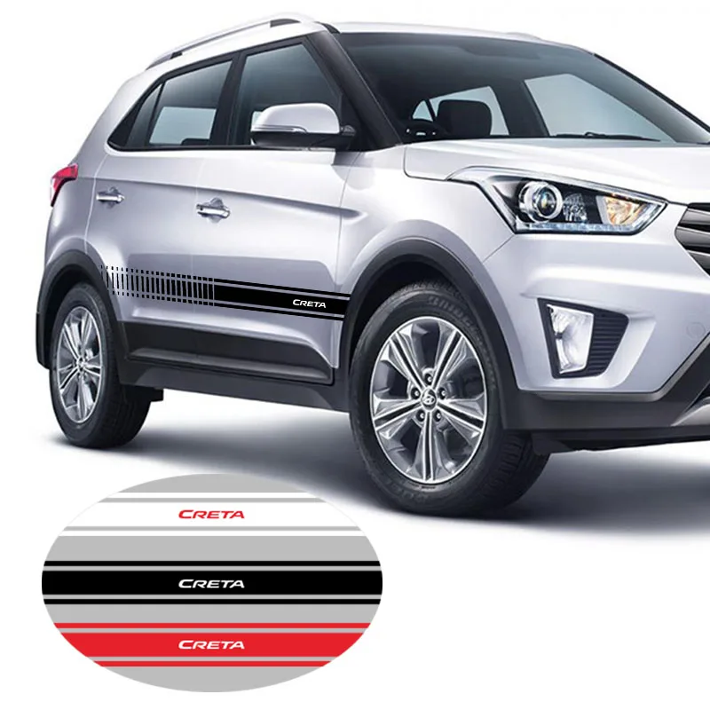 

2 шт., наклейки на боковые двери автомобиля Hyundai Creta