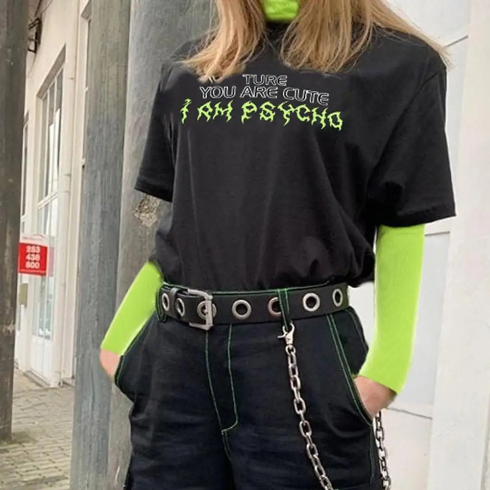 Женский свитер с надписью Модный женский YOU ARE CUTE высоким воротником и длинными