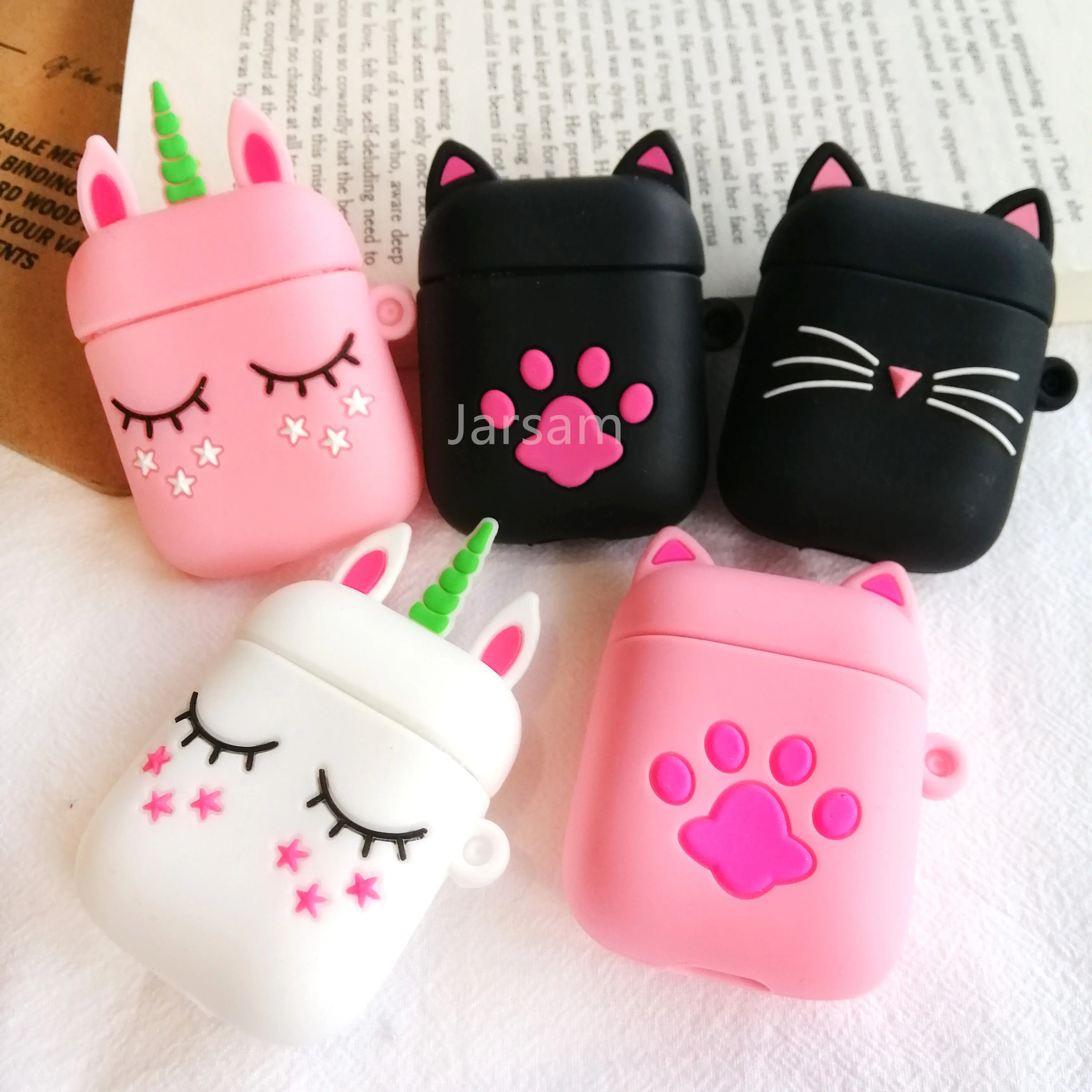

For AirPods Case Cute Biscuits Earphone Cases For Airpods 2 Funny Protect Cover without Finger Ring Strap