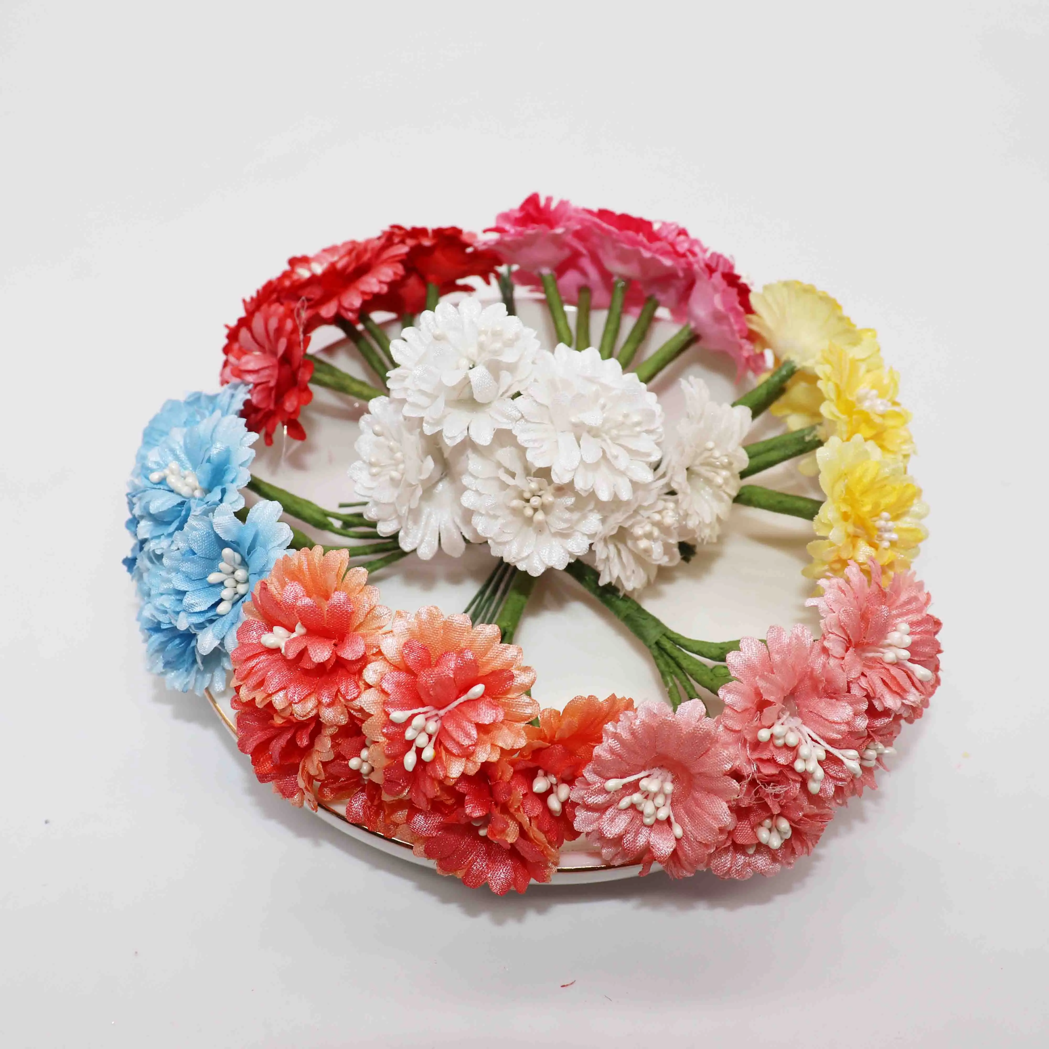 Искусственные цветы Маргаритка с шелковыми тычинками букет для свадебного