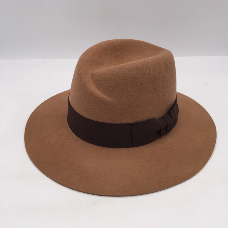 

Зимние широкополая шляпа цвета хаки шерстяная фетровая шляпа для мужчин Модная