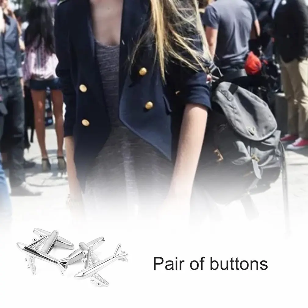 F5449 самолет манжеты LinksMen простой стиль рубашка запонки для рубашки запонка