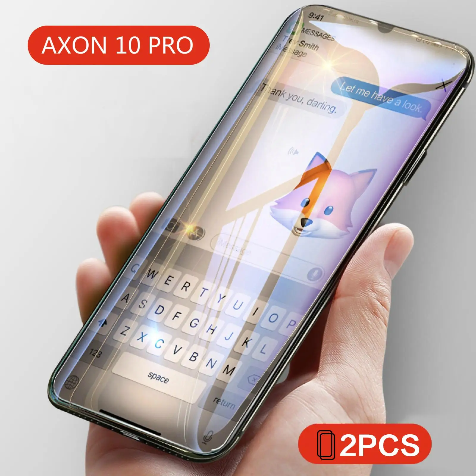 (2 шт.) Auroras для ZTE AXON 10 Pro закаленное стекло полноэкранное защитное пленка