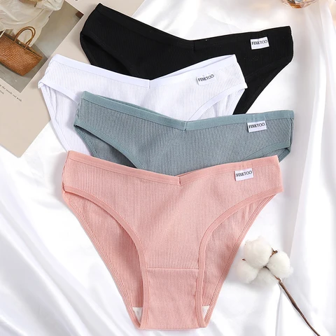 M-4XL Women's Cotton Briefs Sexy Cotton Panties Female Underpants Soft Underwear Women Plus Size Pantys Intimates Lingerie