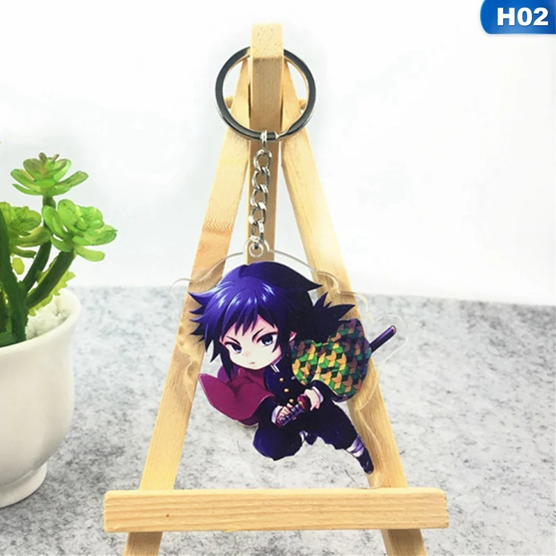 KEY4307H02 Аниме демон убийца: Kimetsu no Yaiba акриловый брелок для ключей Косплей Аниме Подарки - Цвет: KEY4307H02
