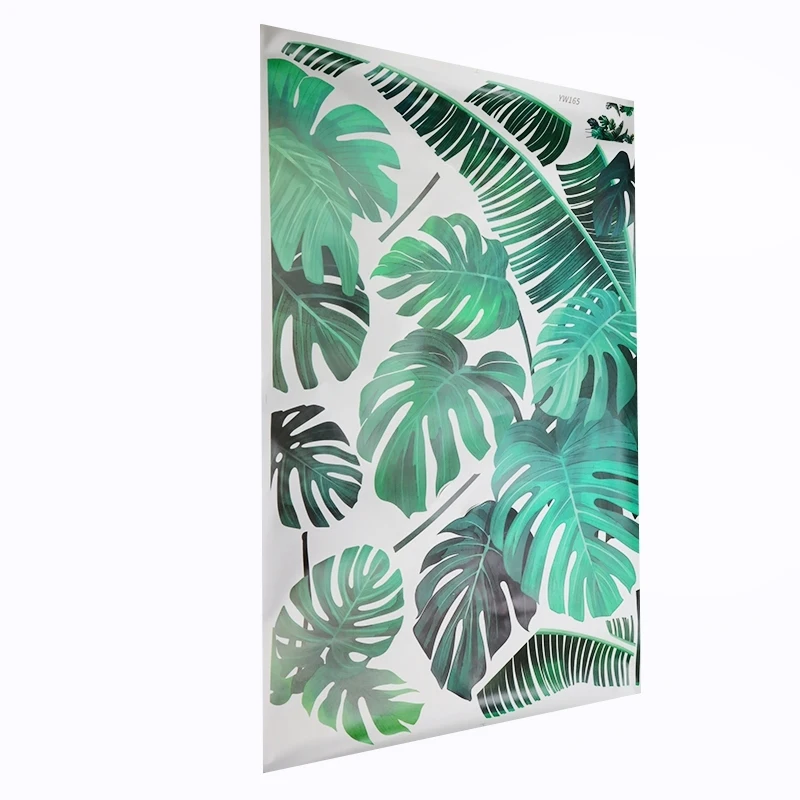 Наклейка на стену с изображением черепахи и листьев настенное украшение для