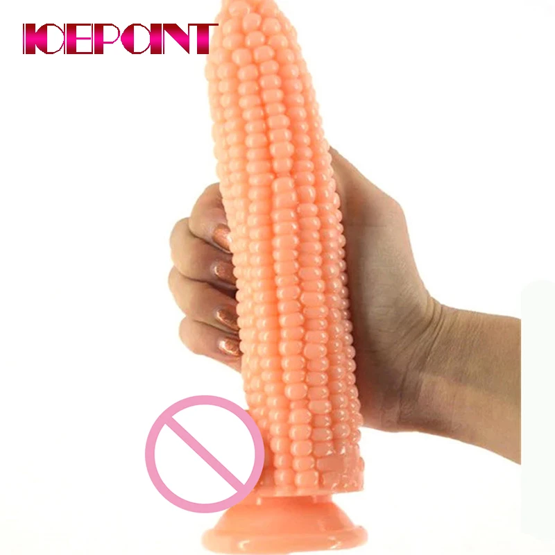 Большой фаллоимитатор ICEPOINT овощной в форме кукурузы с присоской интимные