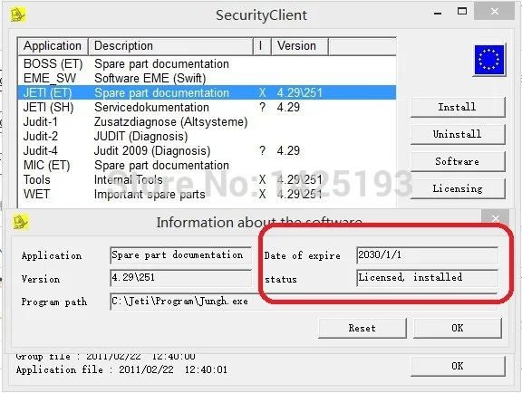 JETI ForkLift (ET) V4.36 каталог запасных частей для Jungheinrich + обновление без истечения до 448