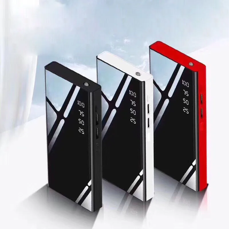 red 20000mah Xiao mi бренд 30000 мАч Внешний аккумулятор полный экран mi rror внешний аккумулятор портативное зарядное устройство для мобильного телефона для Xiaomi mi IPhone - Цвет: red 20000mah