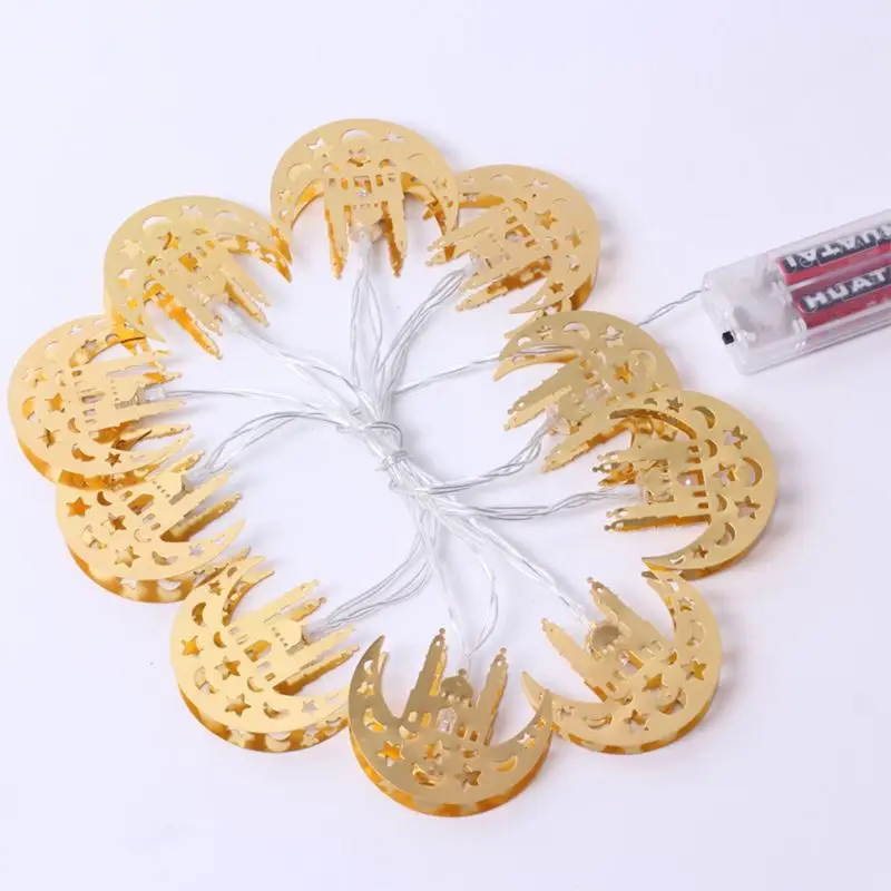 

LED Gold String light Ramadan Eid Mubarak Castle String Light Decoration