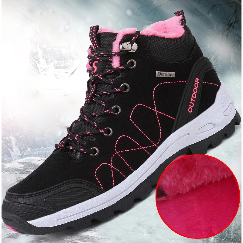 

2018 New Arrivals Women's Winter Ankle Boots Fashion Casual Plush Fur Warm Shoes Comfortable Sneakers Woman Snow Booties Female