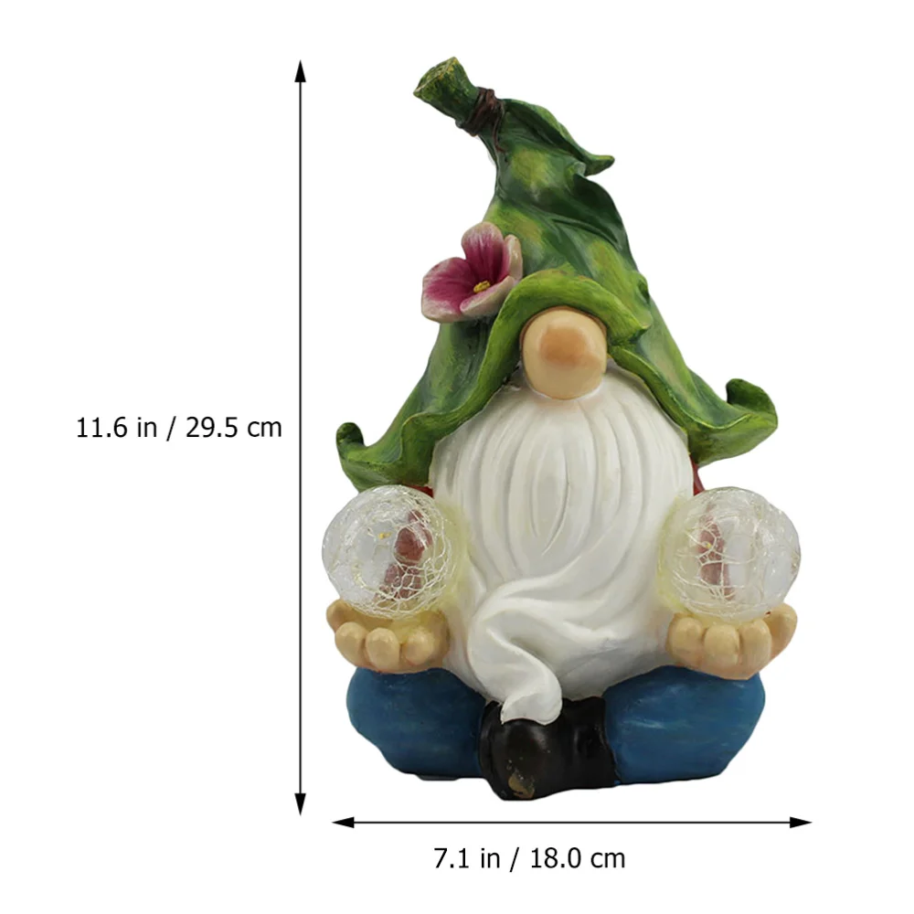 

Gnome Statue Garden Lamp Solar Powered LED Gnome Figurine Lamp for Home Patio