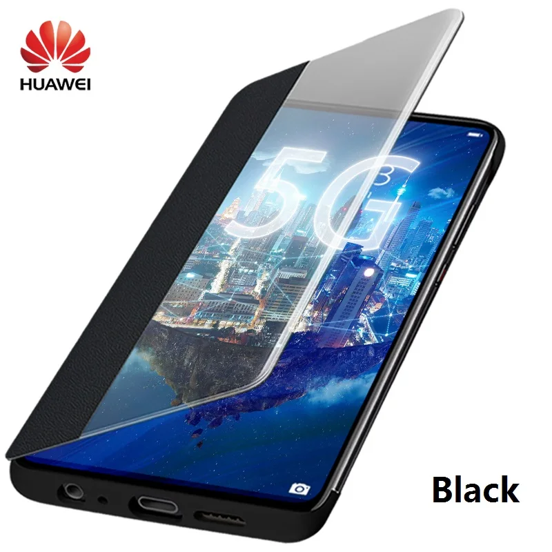 Флип чехол для HUAWEI P30Pro 100% оригинальный Huawei P40pro Smart View Роскошный P40 P30|Бамперы| |