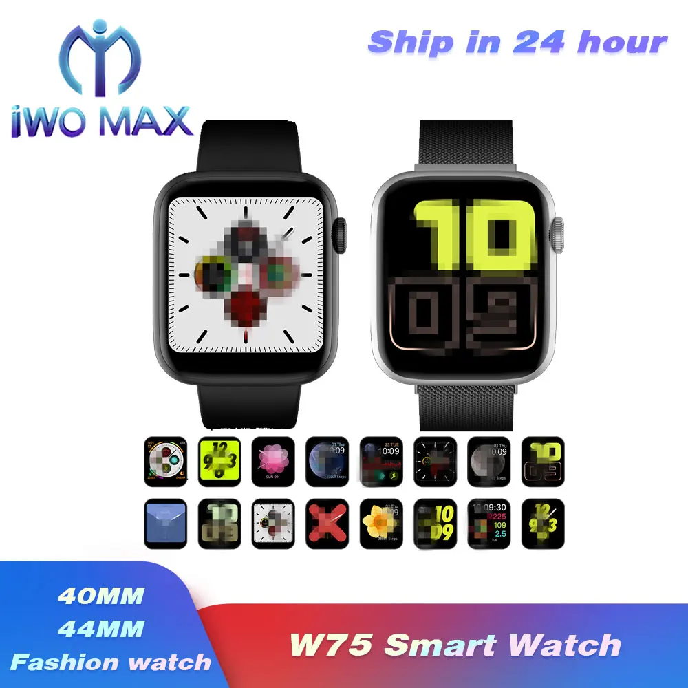 W75 Смарт часы 1:1 44 мм 40 5 водонепроницаемые IP68 ЭКГ кровяное давление напоминание о