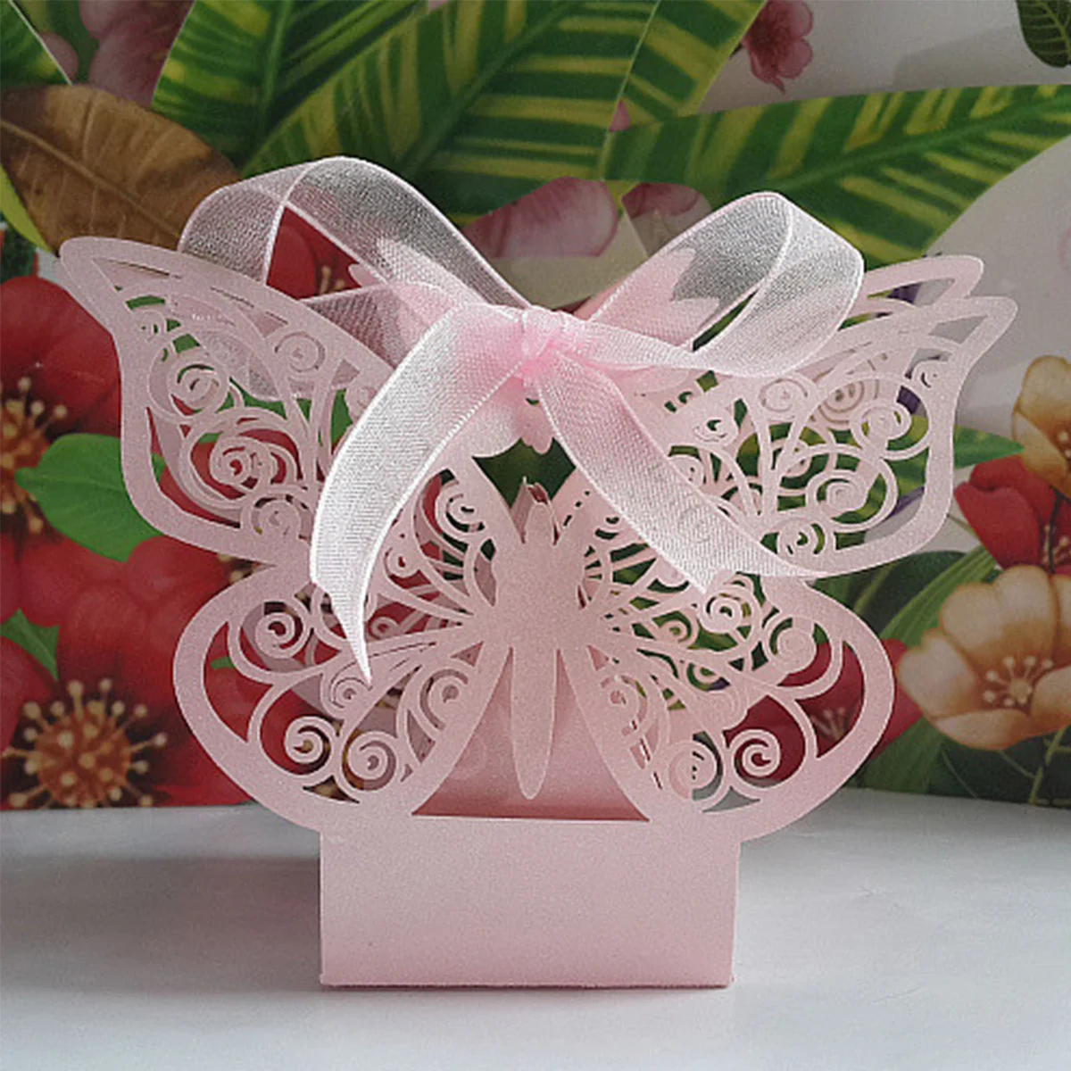 50 шт. подарочные перламутровые бумажные коробки с бабочками креативные