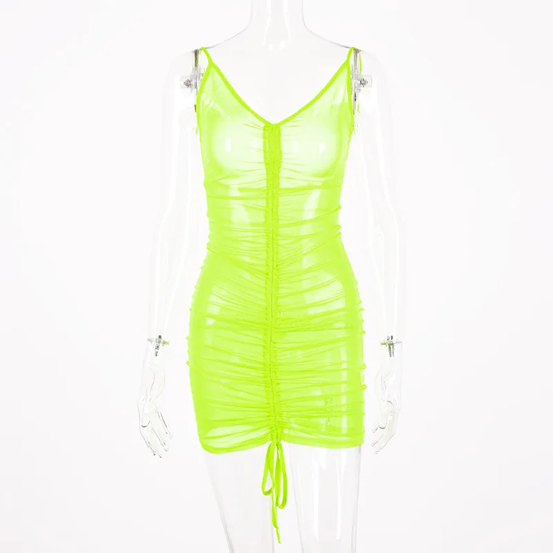 neon green Криптографическая Сексуальная спинки Прозрачный сетчатый комбинезон выдалбливают бретели для нижнего белья без рукавов женский комбинезон тонкий Тедди Мода тела - Цвет: neon green