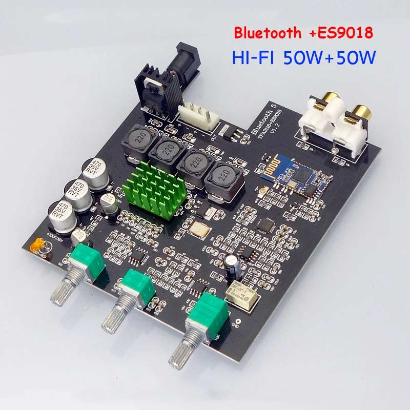 TPA3116 Bluetooth 5,0 цифровой усилитель мощности QCC3003 50 Вт* 2 2,0 стерео аудио усилитель ES9018