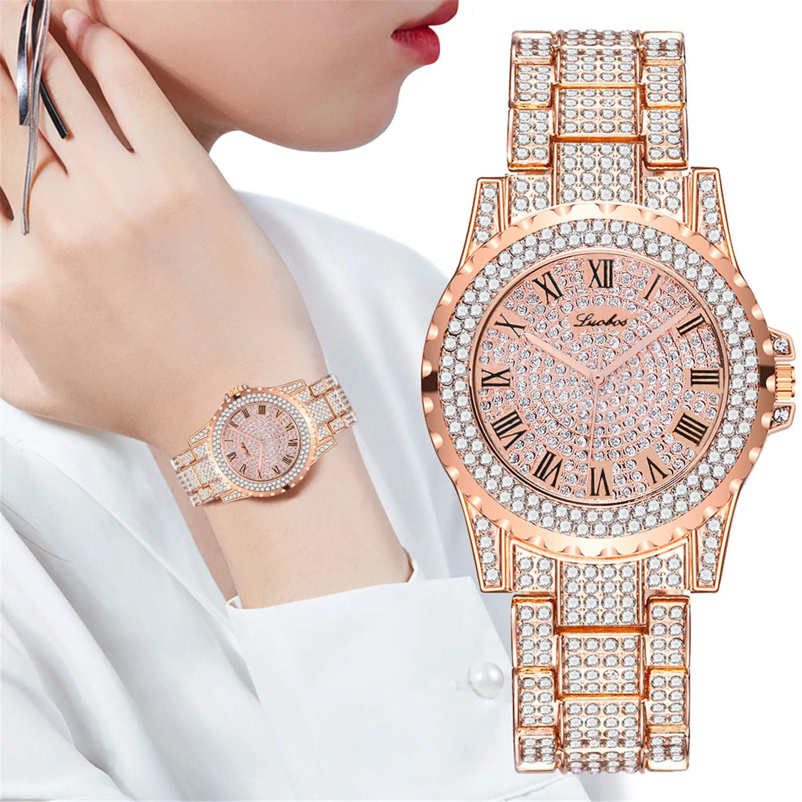 Zegarek Damski New Luxury Diamond Watches Women Stainless Steel Band Clock WristWatch Ladies Analog Quartz Watch часы женские F3 women s luxury mesh band watches owl pendant analog quartz wristwatch ladies watch woman dress reloj mujer clock zegarek damski